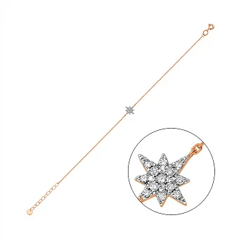 Золотий браслет з діамантами (арт. Б011529005)