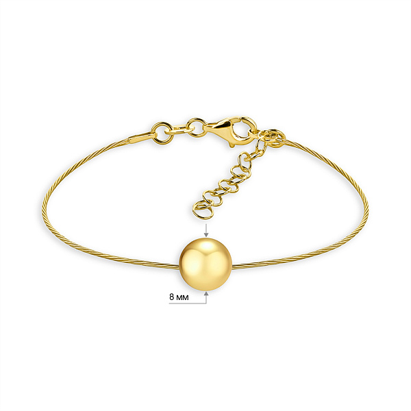 Серебряный браслет Шар без камней (арт. 7509/4873ж) – изображение 2