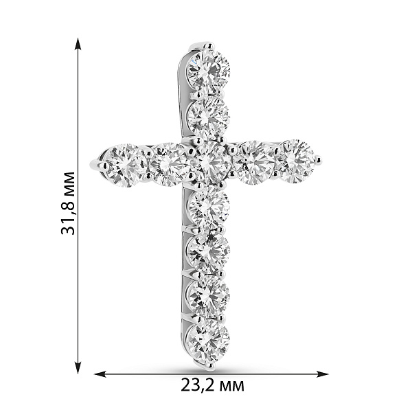 Золотий хрестик з діамантами (арт. 3112455202) – зображення 9