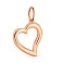 Золотий підвіс "Серце" без каміння (арт. 424414) – зображення 1