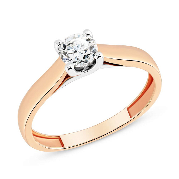 Кольцо для помолвки из золота с бриллиантом (арт. К011095040) – изображение 1