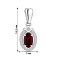 Серебряная подвеска с гранатом и фианитами (арт. 7503/4916Г) – изображение 2