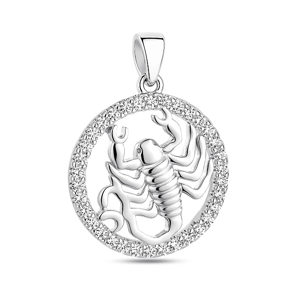 Серебряная подвеска скорпион с фианитами (арт. 7503/4707ск) – изображение 1