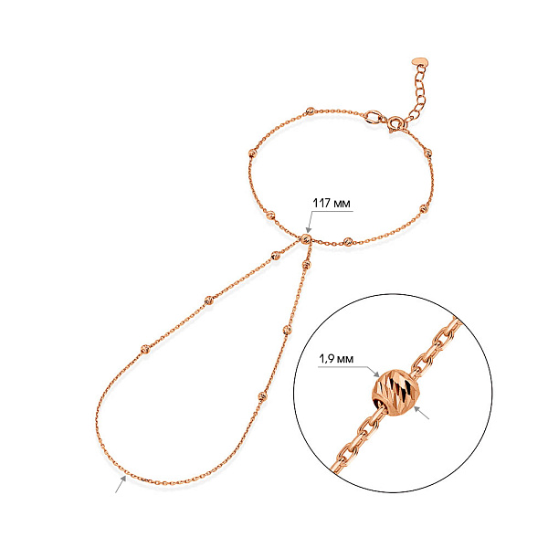 Золотий слейв браслет (арт. 340101) – зображення 4