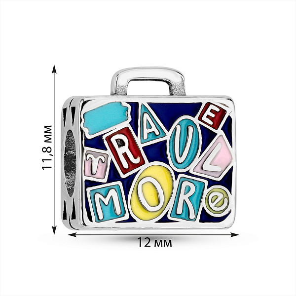 Серебряный шарм с эмалью (арт. 7903/4359е) – изображение 2