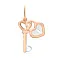 Золотая подвеска Ключ от сердца (арт. 422636) – изображение 1