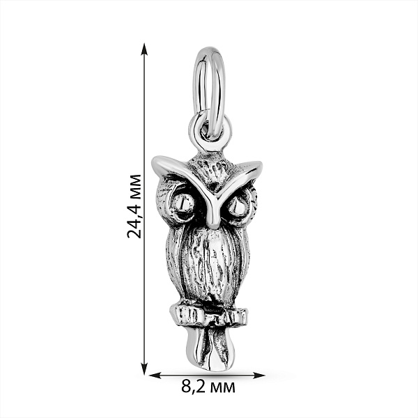 Серебряный подвес Сова (арт. 7903/4334) – изображение 2