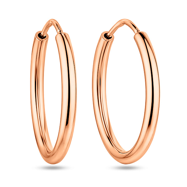 Серьги-кольца из красного золота (арт. 121900/15) – изображение 1