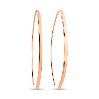 Серьги из красного золота без камней (арт. С-ПЛ-10)