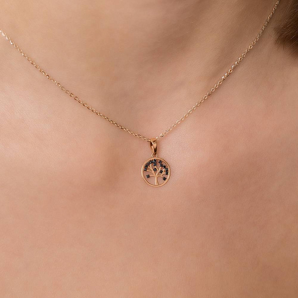 Подвеска из красного золота  Дерево жизни с бриллиантами (арт. П011372010ч) – изображение 2