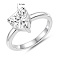 Серебряное кольцо сердце с фианитом (арт. 7501/6728) – изображение 2