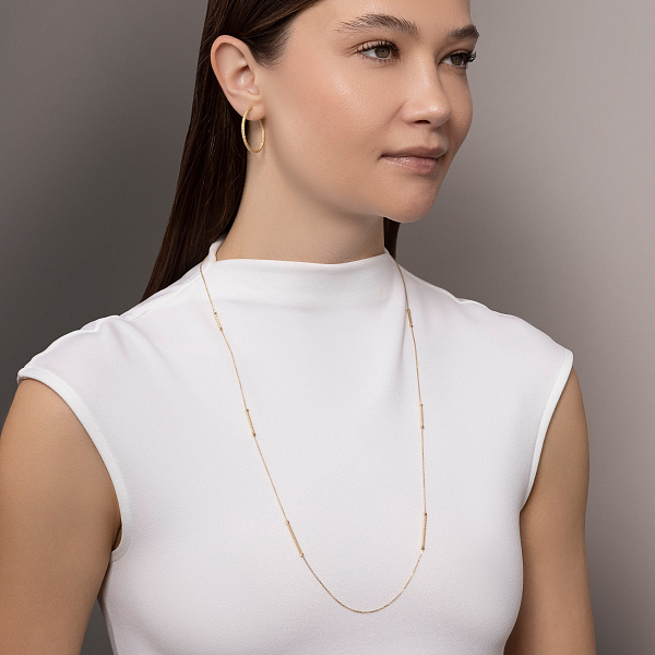 Золотые серьги-кольца (арт. 1091203/30ж) – изображение 4