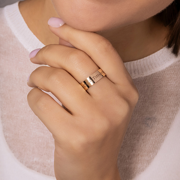 Кольцо из красного золота с фианитами (арт. 155204) – изображение 2