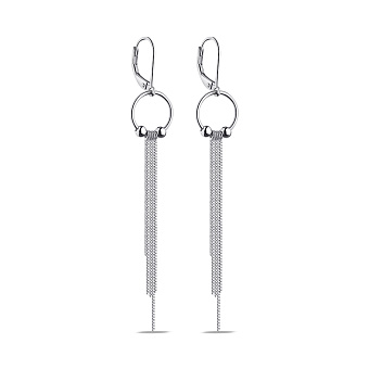 Длинные серебряные серьги-подвески (арт. 7502/9793)