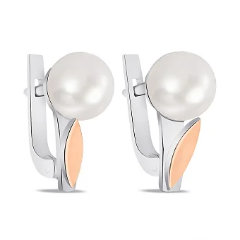 Срібні сережки з перлинами (арт. 7202/705жбсю)