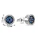 Пусеты из белого золота с сапфиром и бриллиантами (арт. 2191335202с) – изображение 2