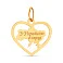 Підвіс "З Україною в серці" з жовтого золота (арт. 440738ж) – зображення 1