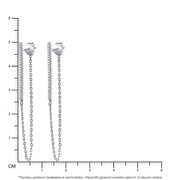 Серебряные серьги Trendy Style с фианитами (арт. 7518/5537) – изображение 2