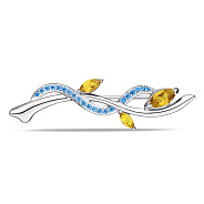 Срібна брошка з альпінітами (арт. 7505/583асжбп)