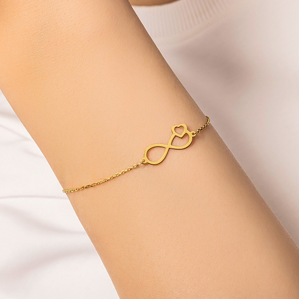 Браслет из желтого золота Бесконечность (арт. 326518ж) – изображение 3