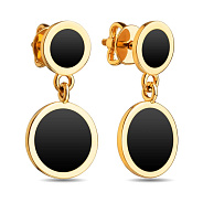 Серьги-подвески из золота Лýна с эмалью (арт. 110867жч)