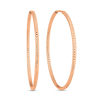 Золотые серьги-кольца без камней (арт. 122011/45)