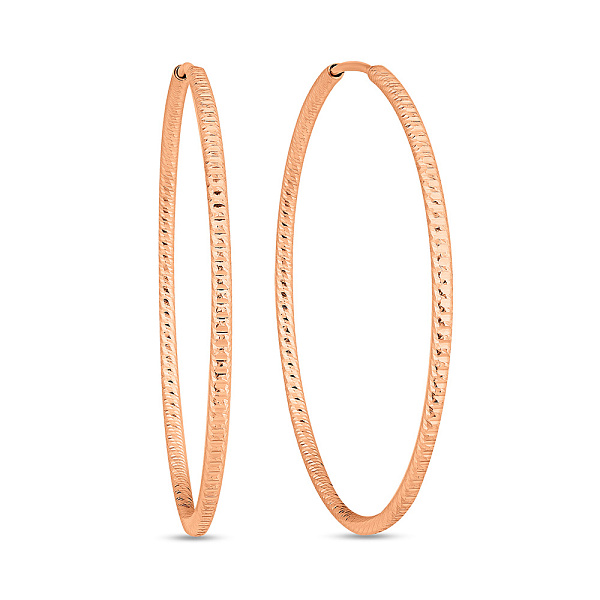 Золотые серьги-кольца без камней (арт. 122011/45) – изображение 1