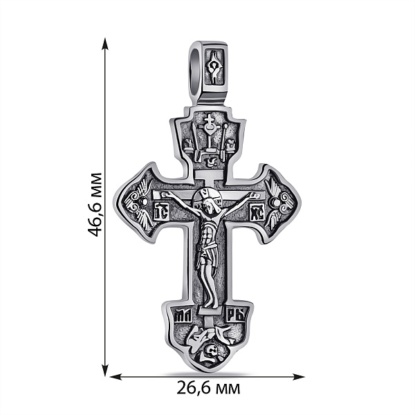 Серебряный крестик с чернением (арт. 7904/256пю) – изображение 2