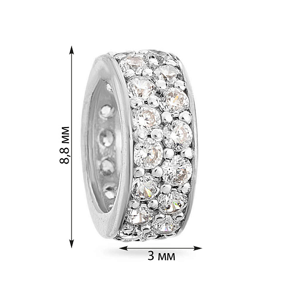 Золотий шарм з фіанітами (арт. 440464б) – зображення 3