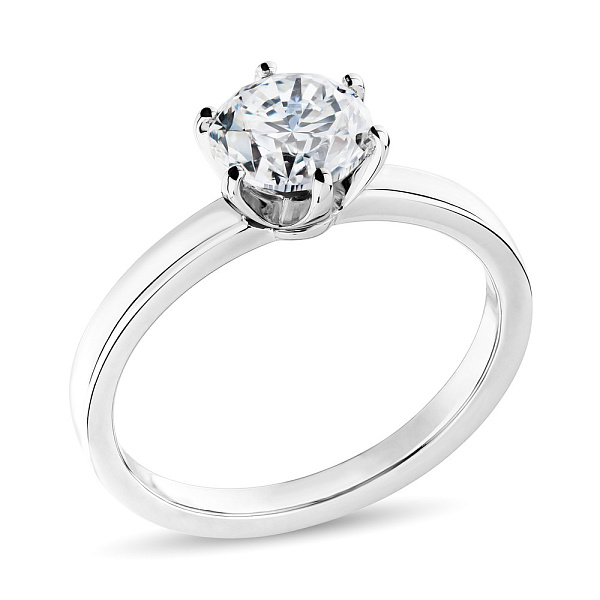 Каблучка з білого золота з діамантом (арт. К01117806046б) – зображення 1