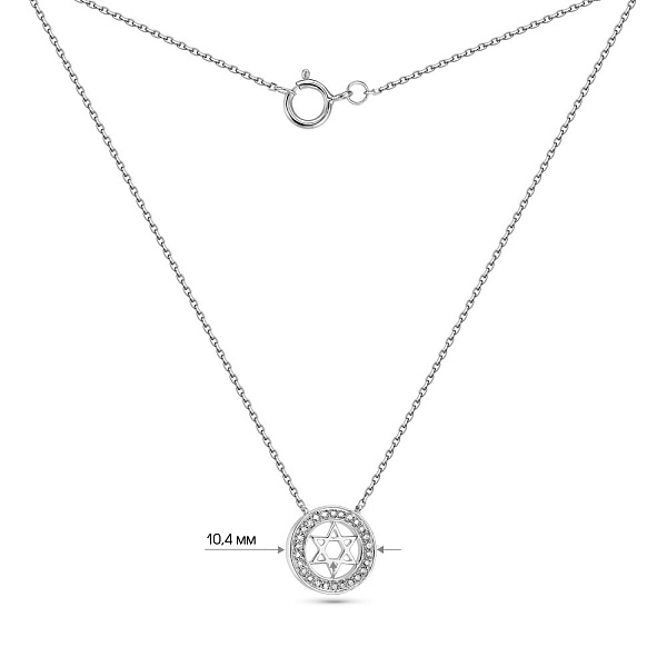 Кольє з білого золота з діамантами (арт. Ц341284010б) – зображення 3