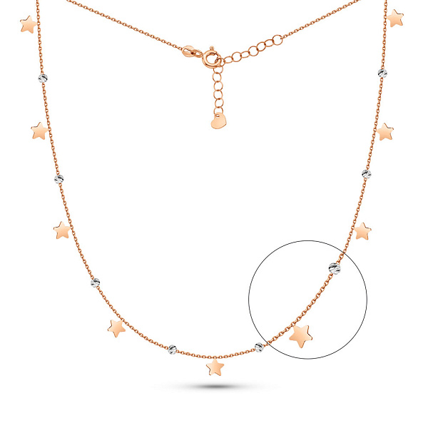 Золоте кольє з зірочками (арт. 352571кб) – зображення 1