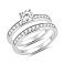 Серебряное двойное кольцо с фианитами (арт. 7501/8623) – изображение 1