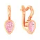 Детские золотые серьги с розовым фианитом (арт. 110499р) – изображение 1