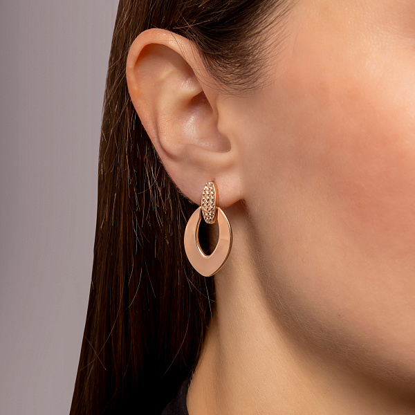 Серьги из красного золота с подвесками (арт. 1092089) – изображение 3