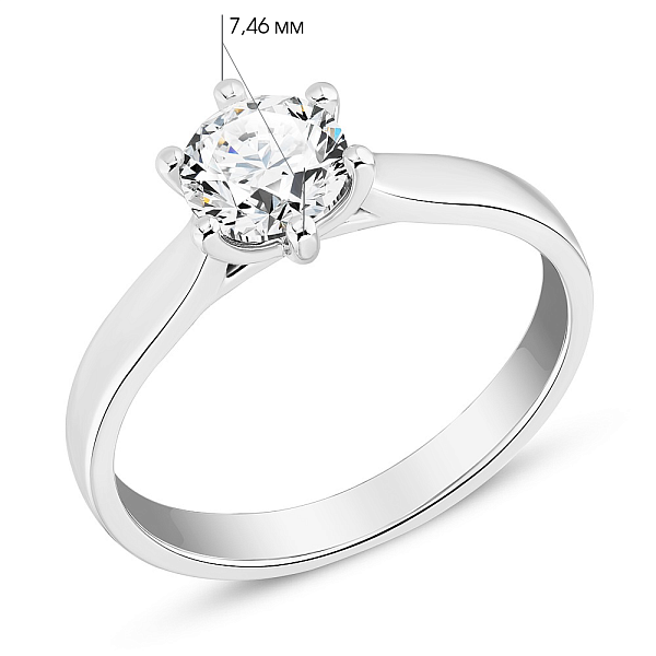 Кольцо из золота с бриллиантом (арт. К01115907046б) – изображение 4