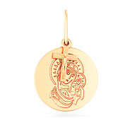 Золотая ладанка Божья Матерь с крестиком (арт. 440997)