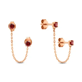 Золоті сережки на два проколи (арт. 1101134Пк)