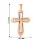 Золотий хрестик в комбінованому кольорі металу (арт. 501378кб) – зображення 2