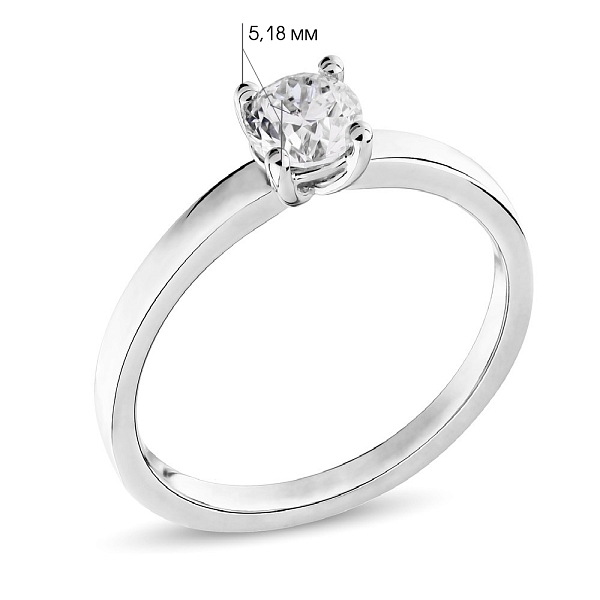 Заручальна каблучка з білого золота з діамантом (арт. К01116205026б) – зображення 4