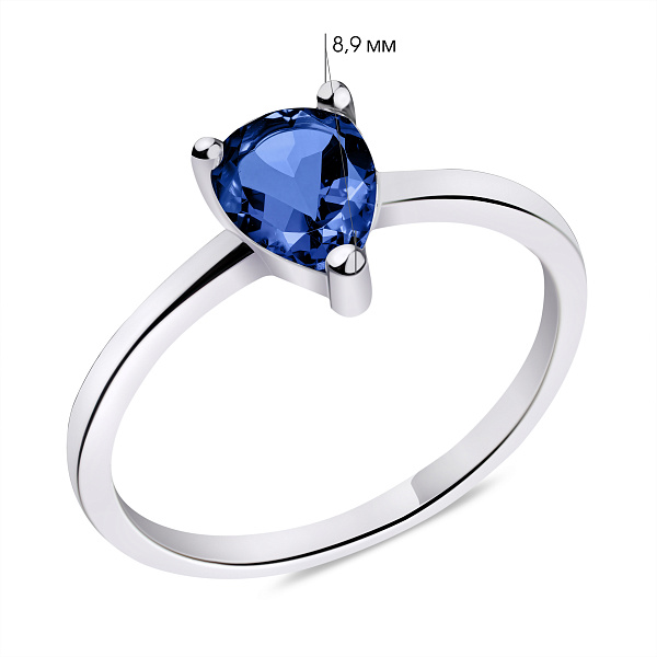 Серебряное кольцо с синим альпинитом (арт. 7501/6486ас) – изображение 2