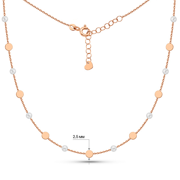 Колье из золота с жемчугом (арт. 352391прлб) – изображение 2