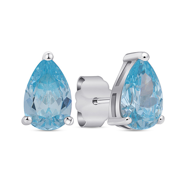 Серьги-пусеты из серебра с альпинитами (арт. 7518/7168аг) – изображение 1
