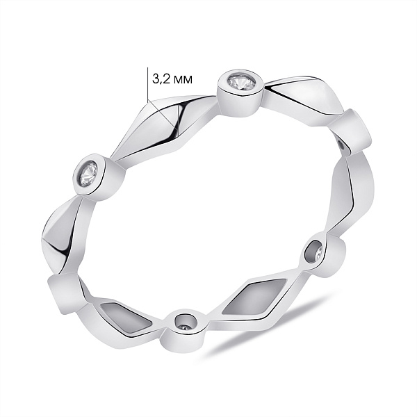 Кольцо из серебра с фианитами (арт. 7501/6170) – изображение 2