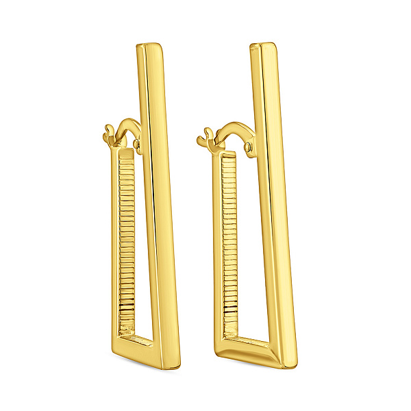 Золотые серьги без камней (арт. 1091929ж) – изображение 1