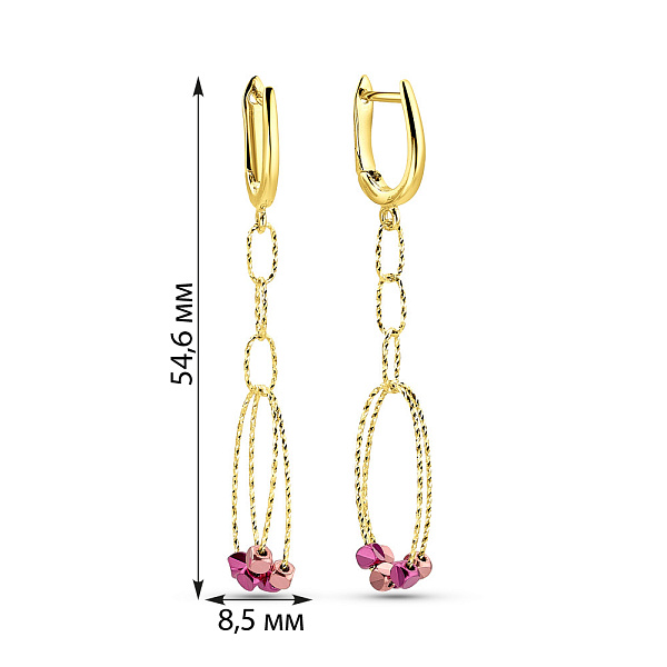 Золоті сережки Francelli (арт. 1091239жмлнр) – зображення 5