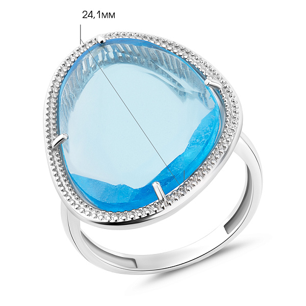 Золотое кольцо с кварцем (арт. 144500ПбсГ) – изображение 3