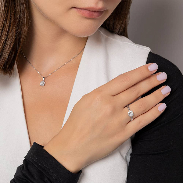 Золотой кулон с бриллиантами (арт. 3190372202) – изображение 4