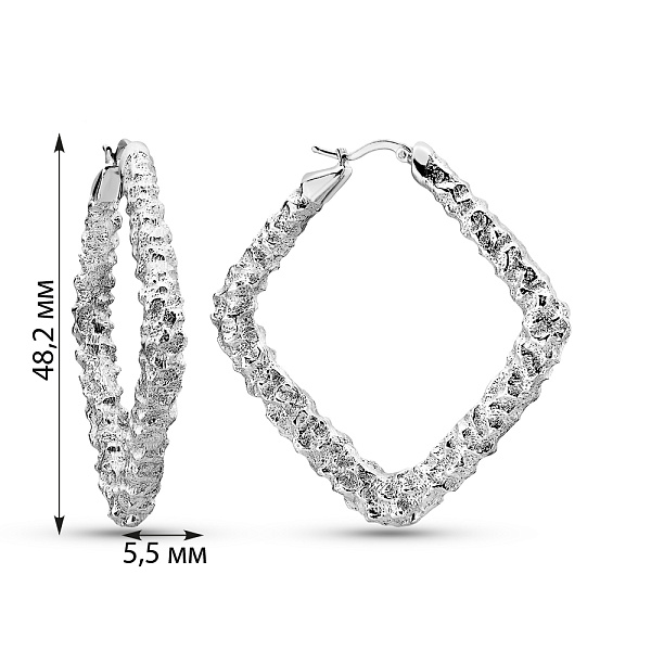 Сережки з білого золота Francelli (арт. е1091771/45бм) – зображення 5