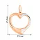 Золотой кулон Сердце с родированием (арт. 424839р) – изображение 3